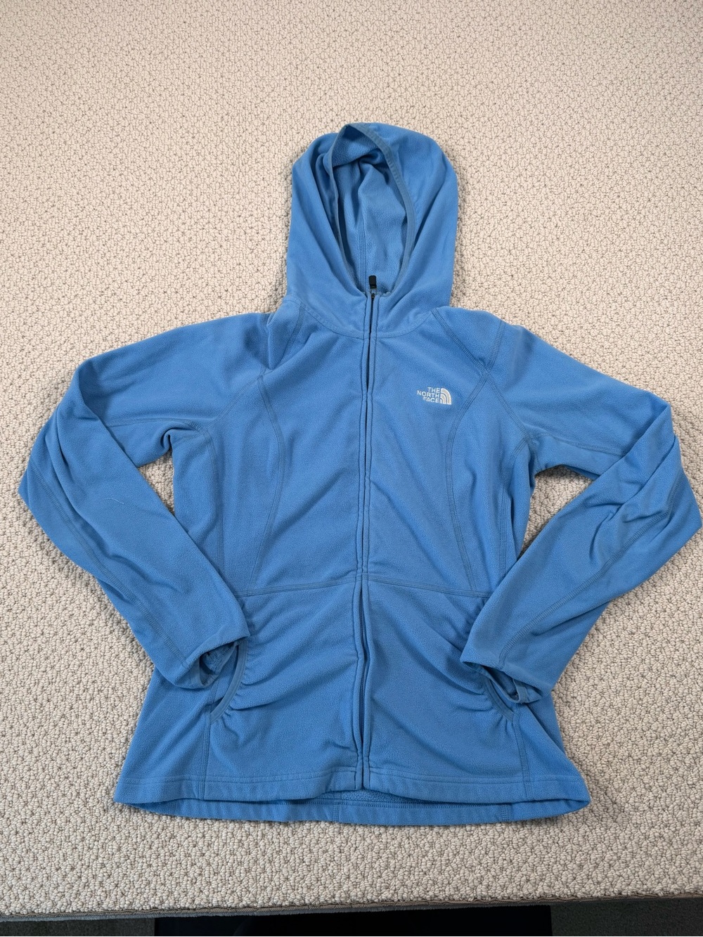 The North Face Women's Light Blue Full-Zip Hooded Fleece Jacket